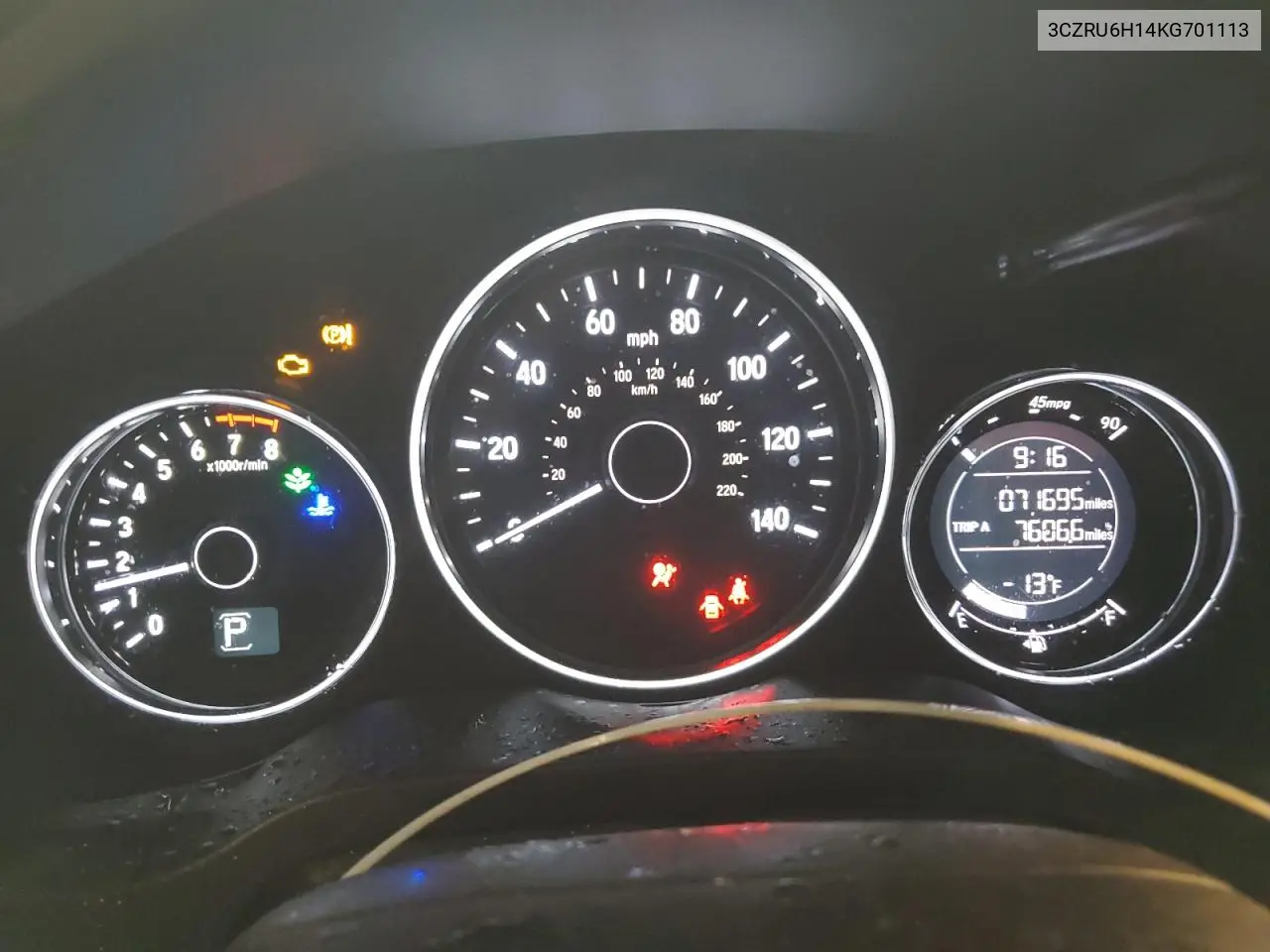 2019 Honda Hr-V Sport VIN: 3CZRU6H14KG701113 Lot: 57031635