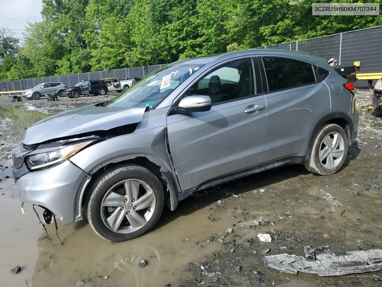 2019 Honda Hr-V Ex VIN: 3CZRU5H50KM707344 Lot: 57182345