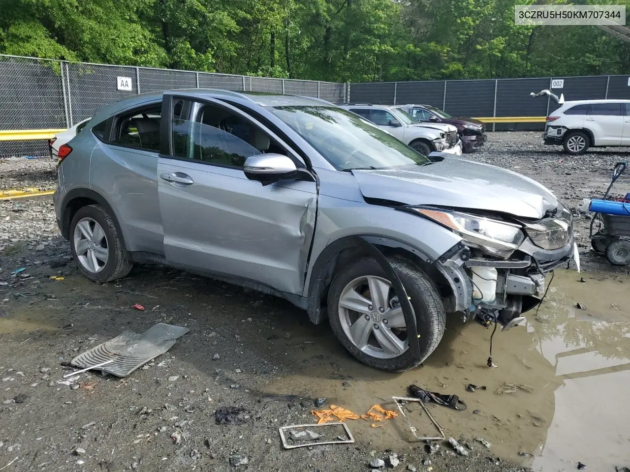 2019 Honda Hr-V Ex VIN: 3CZRU5H50KM707344 Lot: 57182345