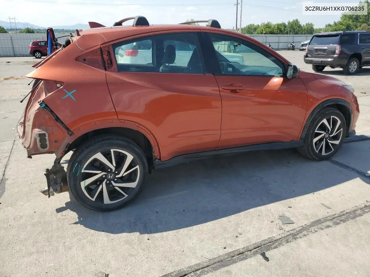 2019 Honda Hr-V Sport VIN: 3CZRU6H1XKG706235 Lot: 62350905
