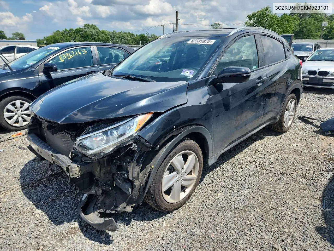 2019 Honda Hr-V Exl VIN: 3CZRU6H70KM723101 Lot: 62539835