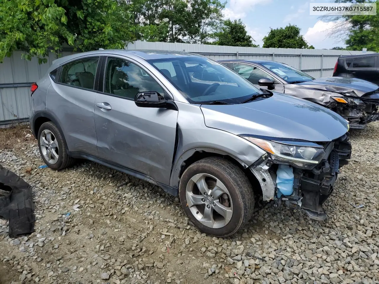 2019 Honda Hr-V Lx VIN: 3CZRU6H37KG715587 Lot: 62605045