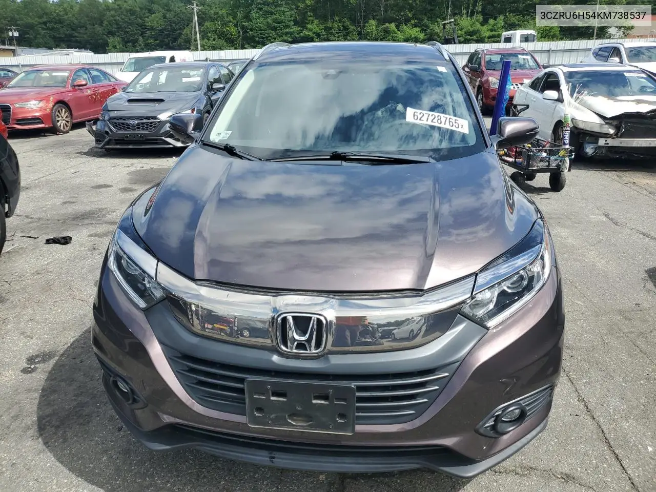 2019 Honda Hr-V Ex VIN: 3CZRU6H54KM738537 Lot: 62728765