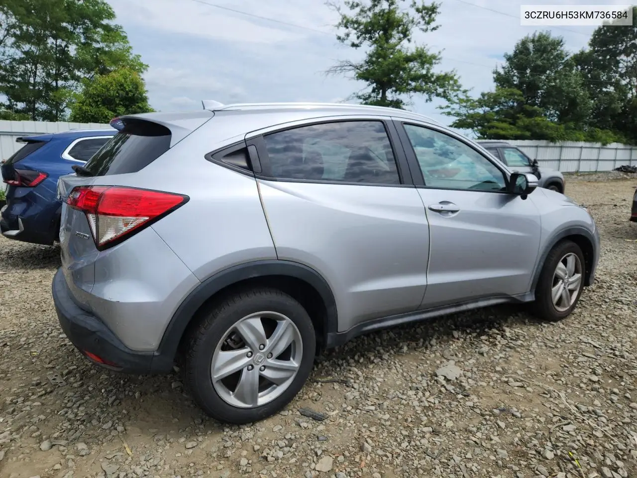 2019 Honda Hr-V Ex VIN: 3CZRU6H53KM736584 Lot: 65565875