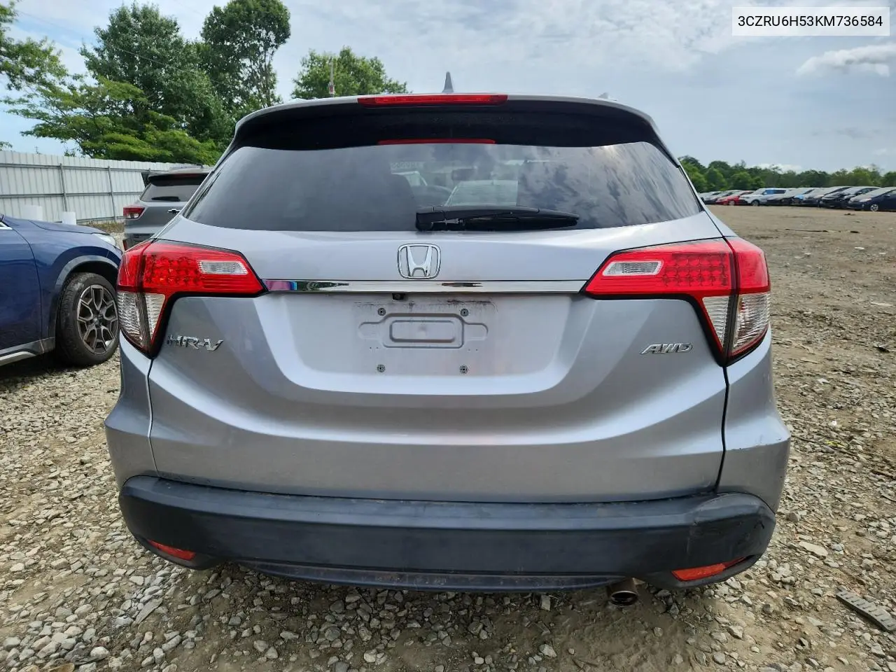 2019 Honda Hr-V Ex VIN: 3CZRU6H53KM736584 Lot: 65565875