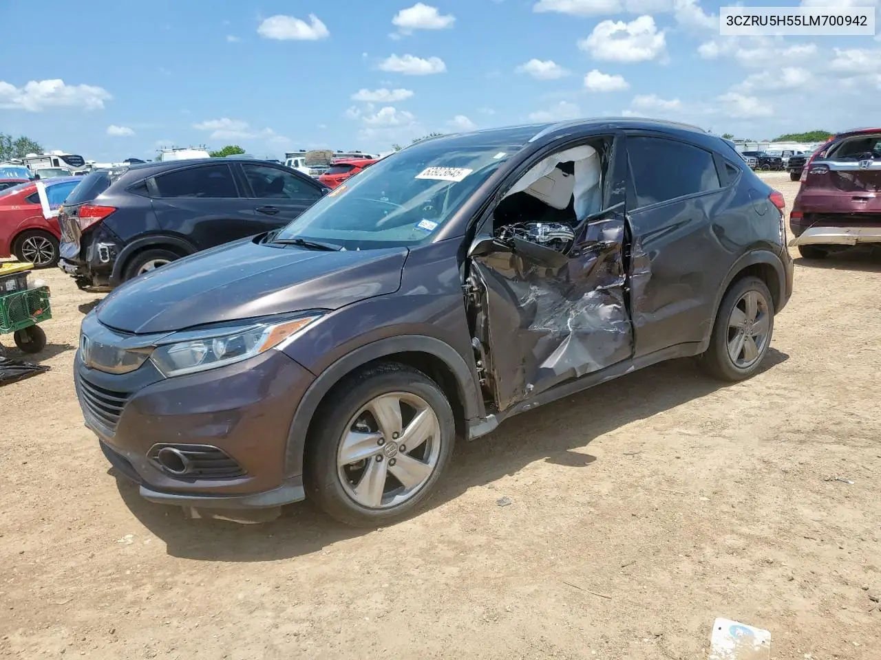 2020 Honda Hr-V Ex VIN: 3CZRU5H55LM700942 Lot: 63923645