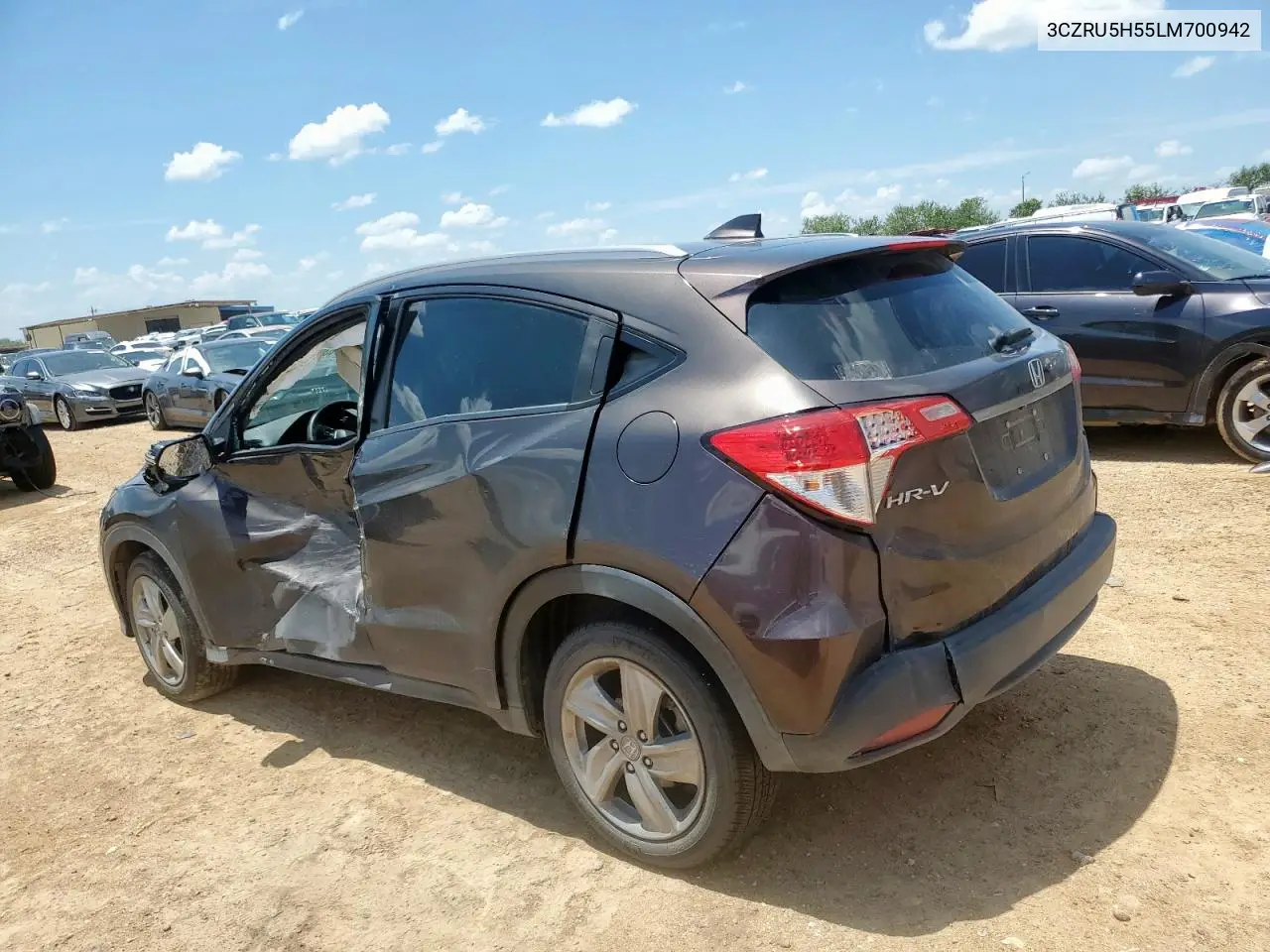 2020 Honda Hr-V Ex VIN: 3CZRU5H55LM700942 Lot: 63923645