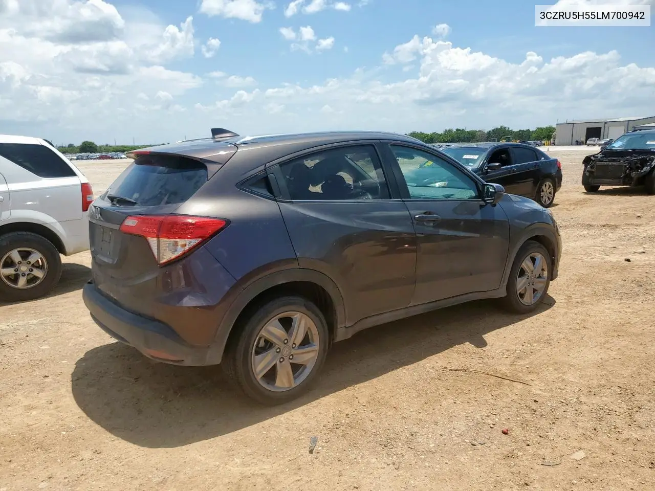 2020 Honda Hr-V Ex VIN: 3CZRU5H55LM700942 Lot: 63923645