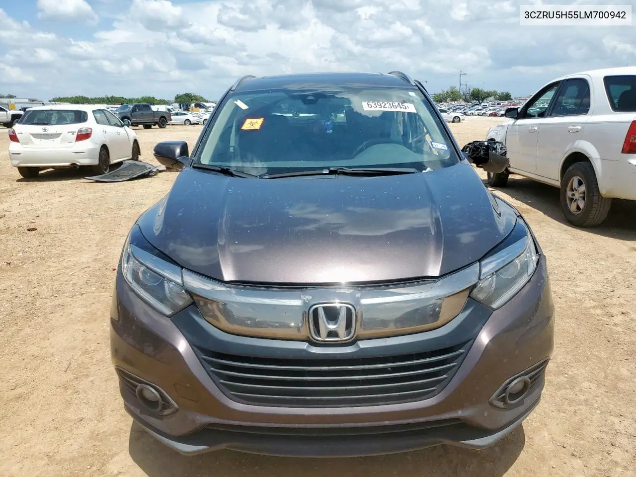 2020 Honda Hr-V Ex VIN: 3CZRU5H55LM700942 Lot: 63923645