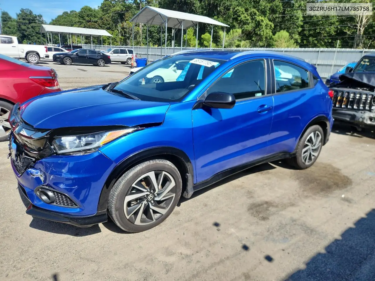 2020 Honda Hr-V Sport VIN: 3CZRU6H17LM735758 Lot: 65187795