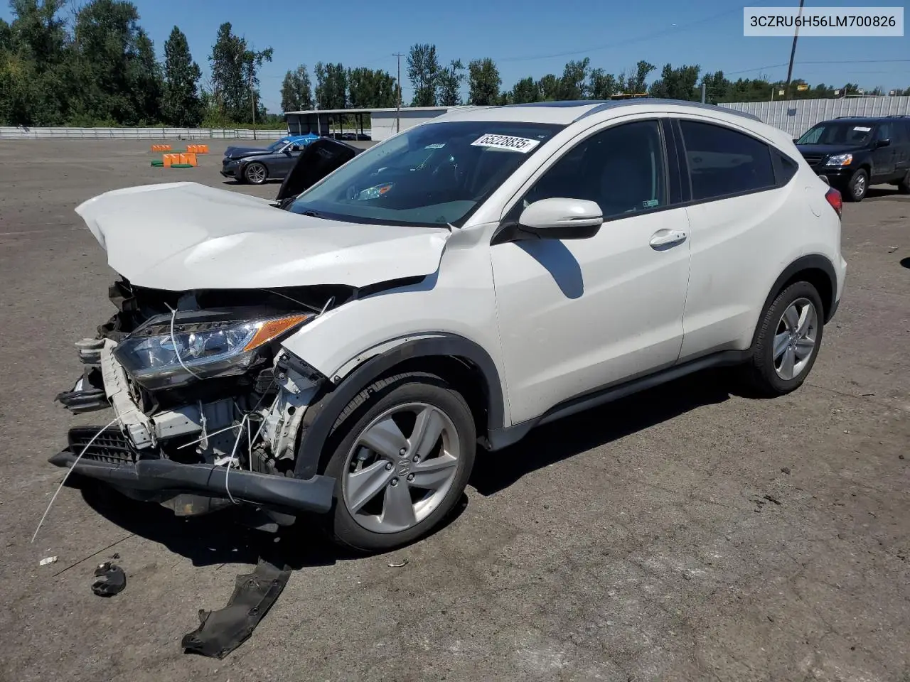 2020 Honda Hr-V Ex VIN: 3CZRU6H56LM700826 Lot: 65228835