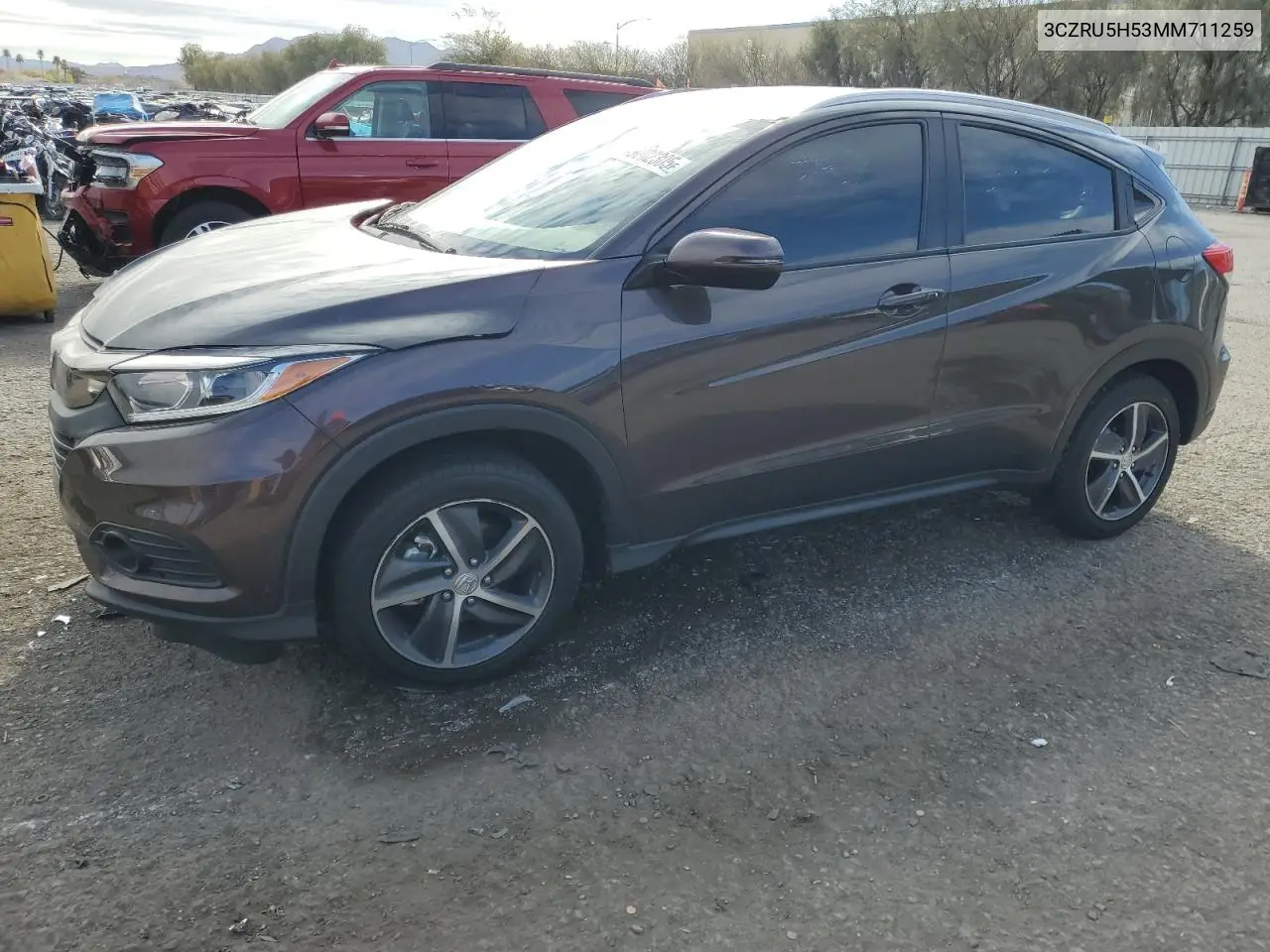 2021 Honda Hr-V Ex VIN: 3CZRU5H53MM711259 Lot: 49002305