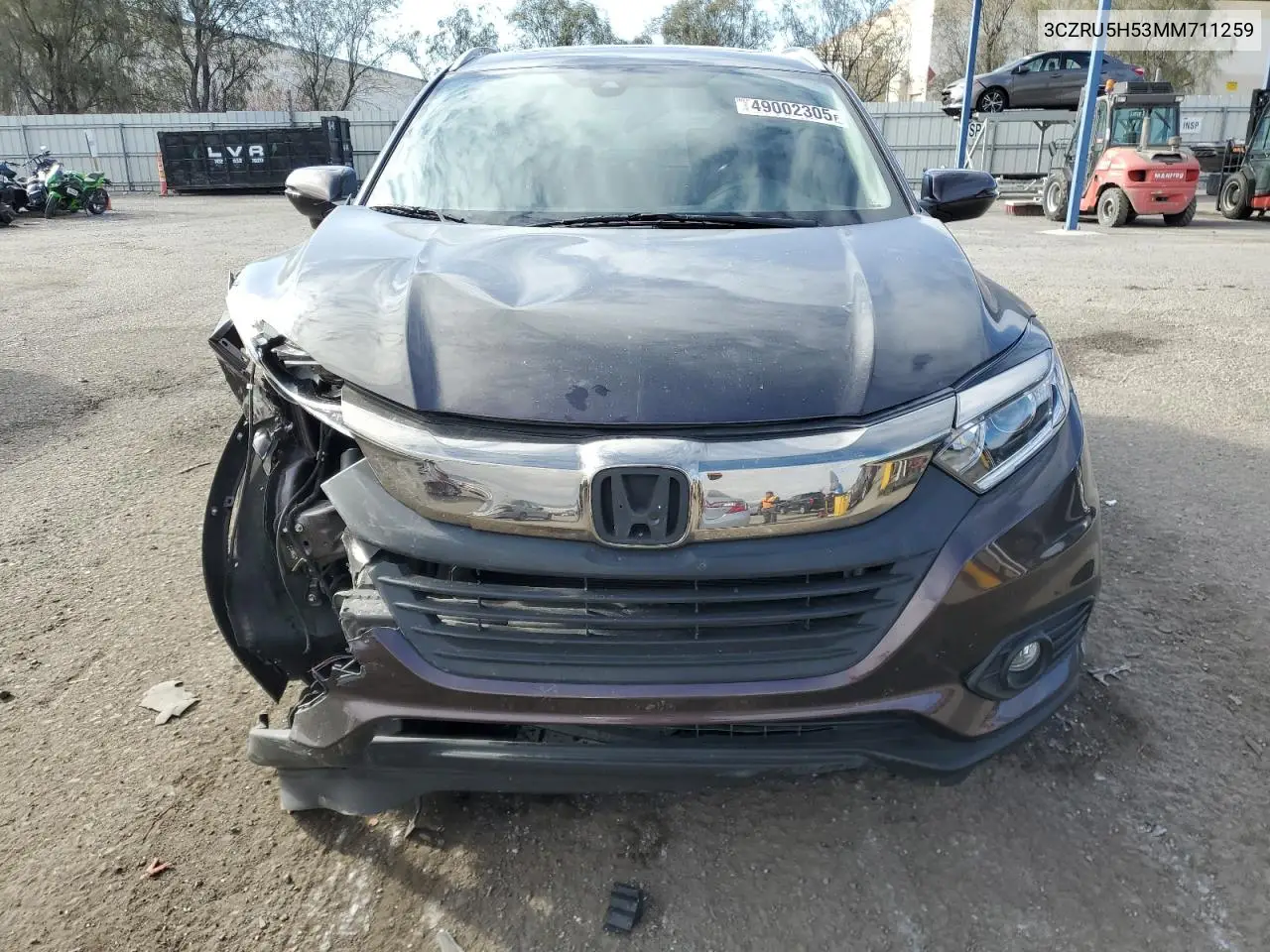 2021 Honda Hr-V Ex VIN: 3CZRU5H53MM711259 Lot: 49002305