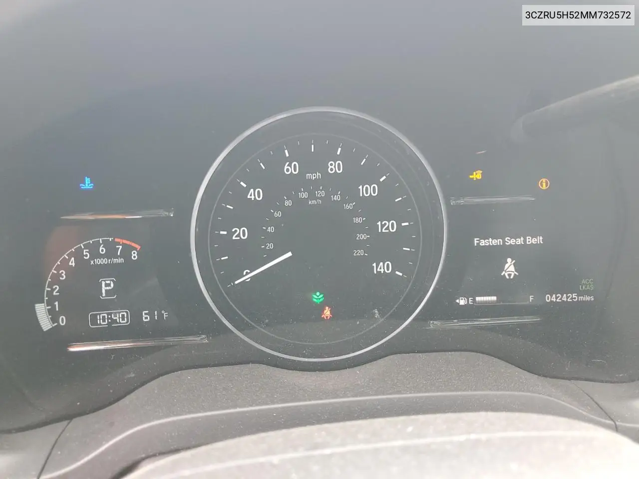 2021 Honda Hr-V Ex VIN: 3CZRU5H52MM732572 Lot: 54721525