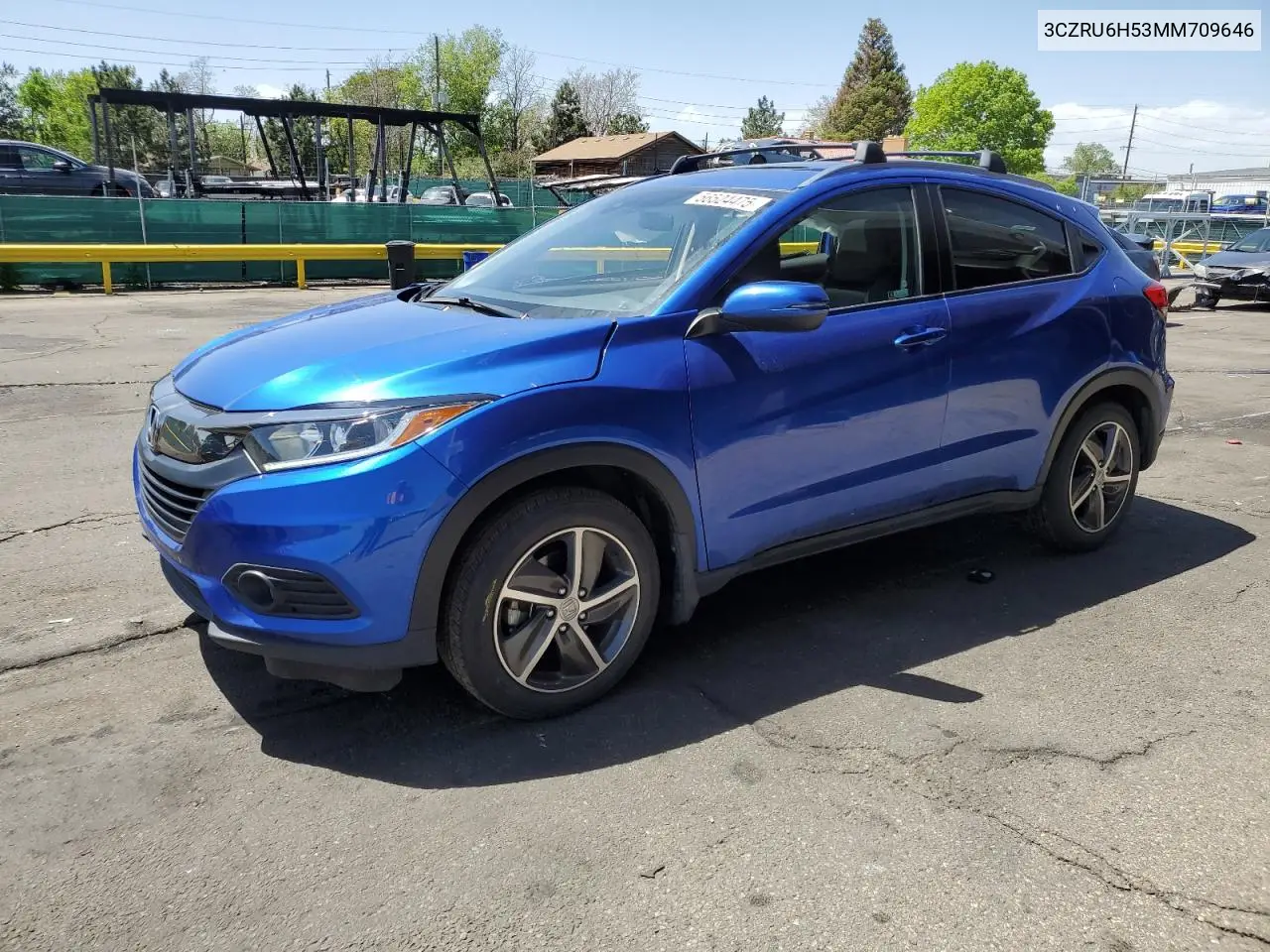 2021 Honda Hr-V Ex VIN: 3CZRU6H53MM709646 Lot: 56524475
