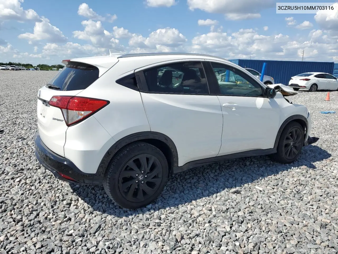 2021 Honda Hr-V Sport VIN: 3CZRU5H10MM703116 Lot: 56743835