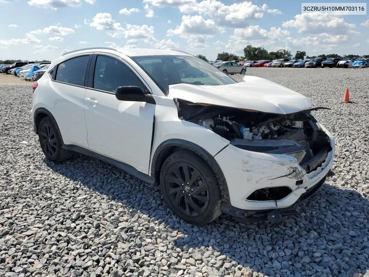 2021 Honda Hr-V Sport VIN: 3CZRU5H10MM703116 Lot: 56743835