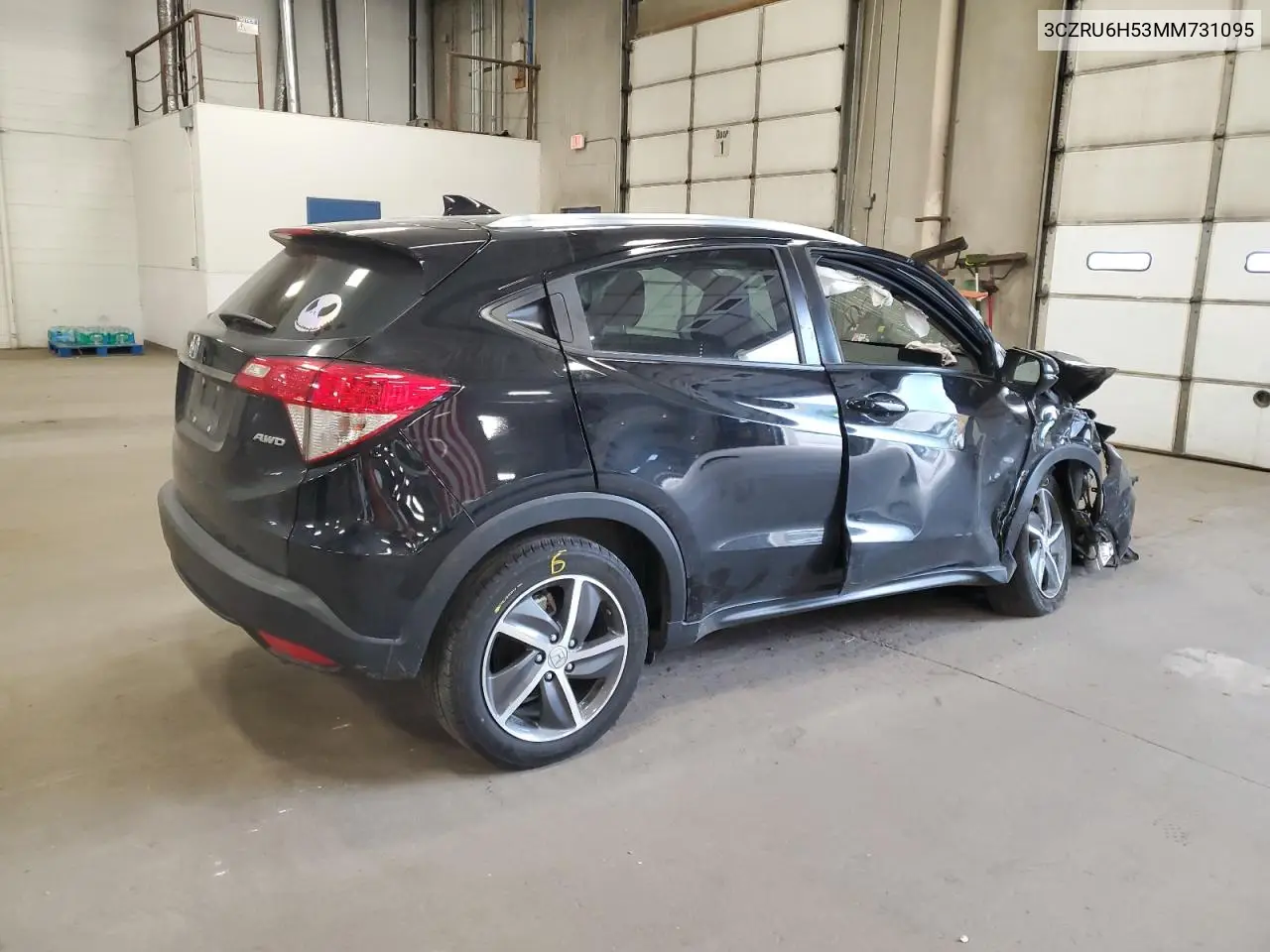 2021 Honda Hr-V Ex VIN: 3CZRU6H53MM731095 Lot: 56962385