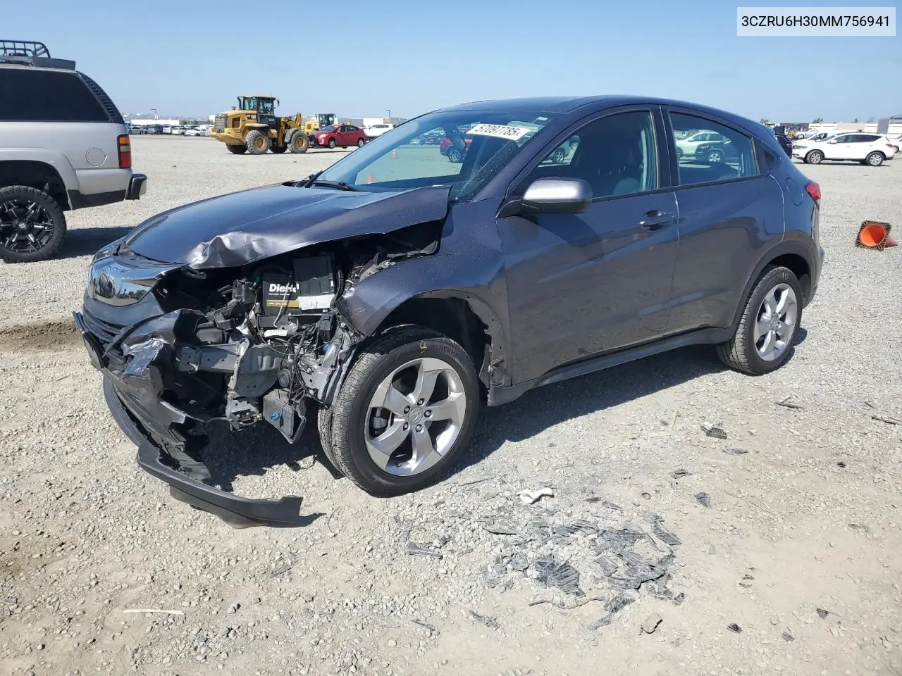 2021 Honda Hr-V Lx VIN: 3CZRU6H30MM756941 Lot: 57097785