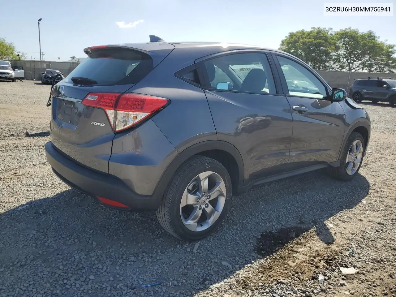 2021 Honda Hr-V Lx VIN: 3CZRU6H30MM756941 Lot: 57097785