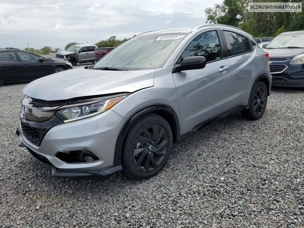 2021 Honda Hr-V Sport VIN: 3CZRU5H19MM700019 Lot: 62452045