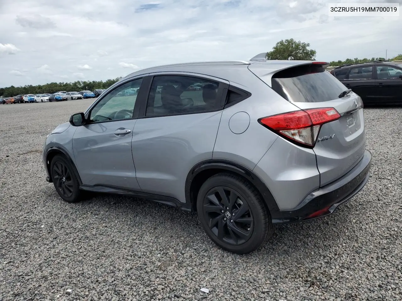 2021 Honda Hr-V Sport VIN: 3CZRU5H19MM700019 Lot: 62452045