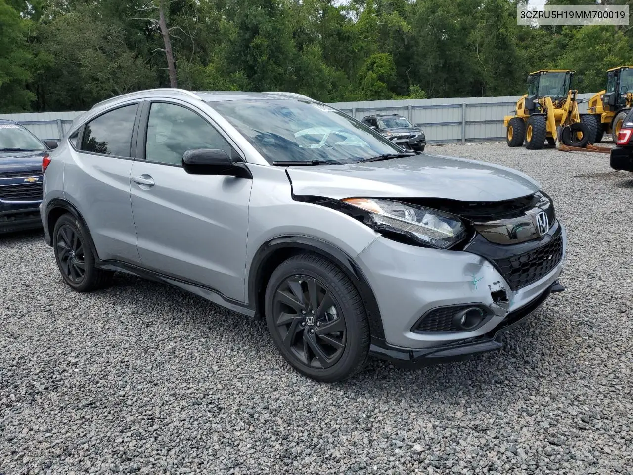 2021 Honda Hr-V Sport VIN: 3CZRU5H19MM700019 Lot: 62452045