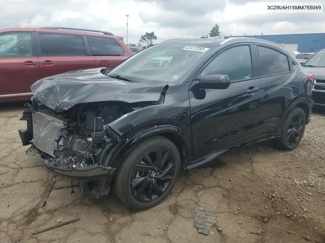 2021 Honda Hr-V Sport VIN: 3CZRU6H15MM755069 Lot: 62472285