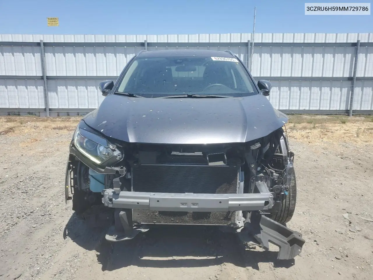 2021 Honda Hr-V Ex VIN: 3CZRU6H59MM729786 Lot: 62896705