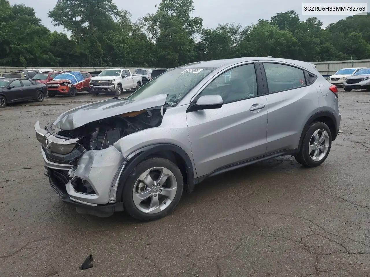 2021 Honda Hr-V Lx VIN: 3CZRU6H33MM732763 Lot: 62941585