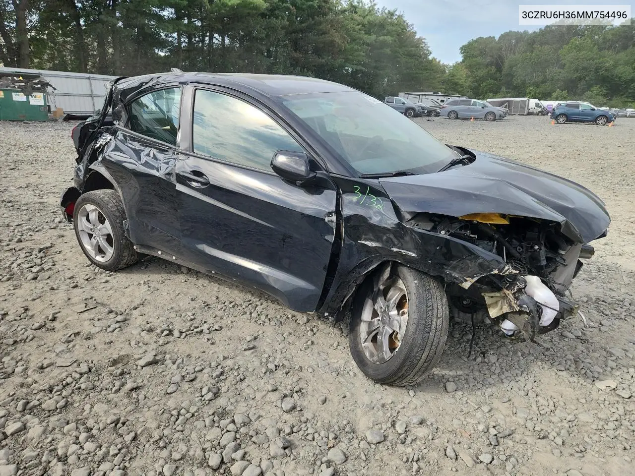 2021 Honda Hr-V Lx VIN: 3CZRU6H36MM754496 Lot: 65451215