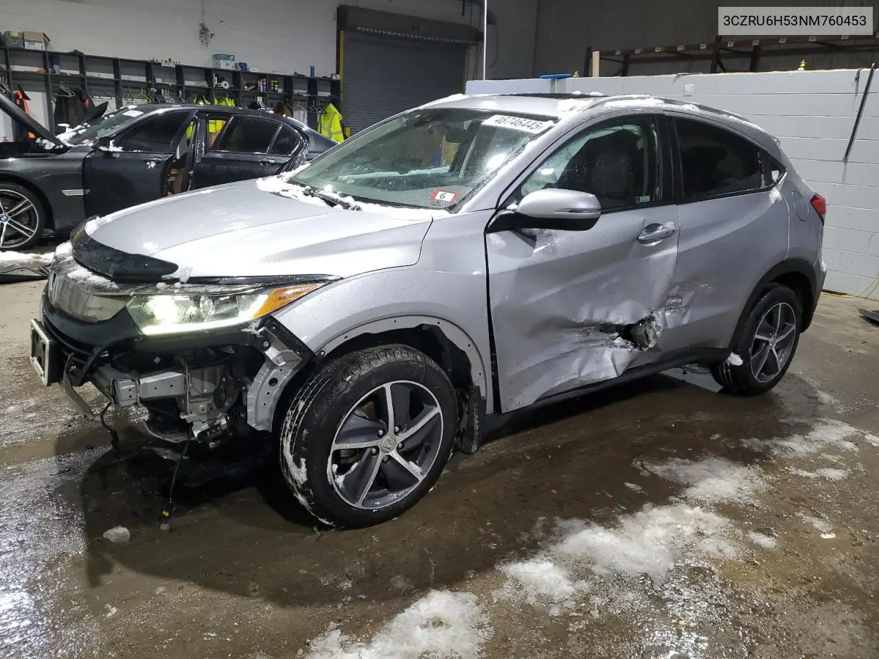 2022 Honda Hr-V Ex VIN: 3CZRU6H53NM760453 Lot: 46746445