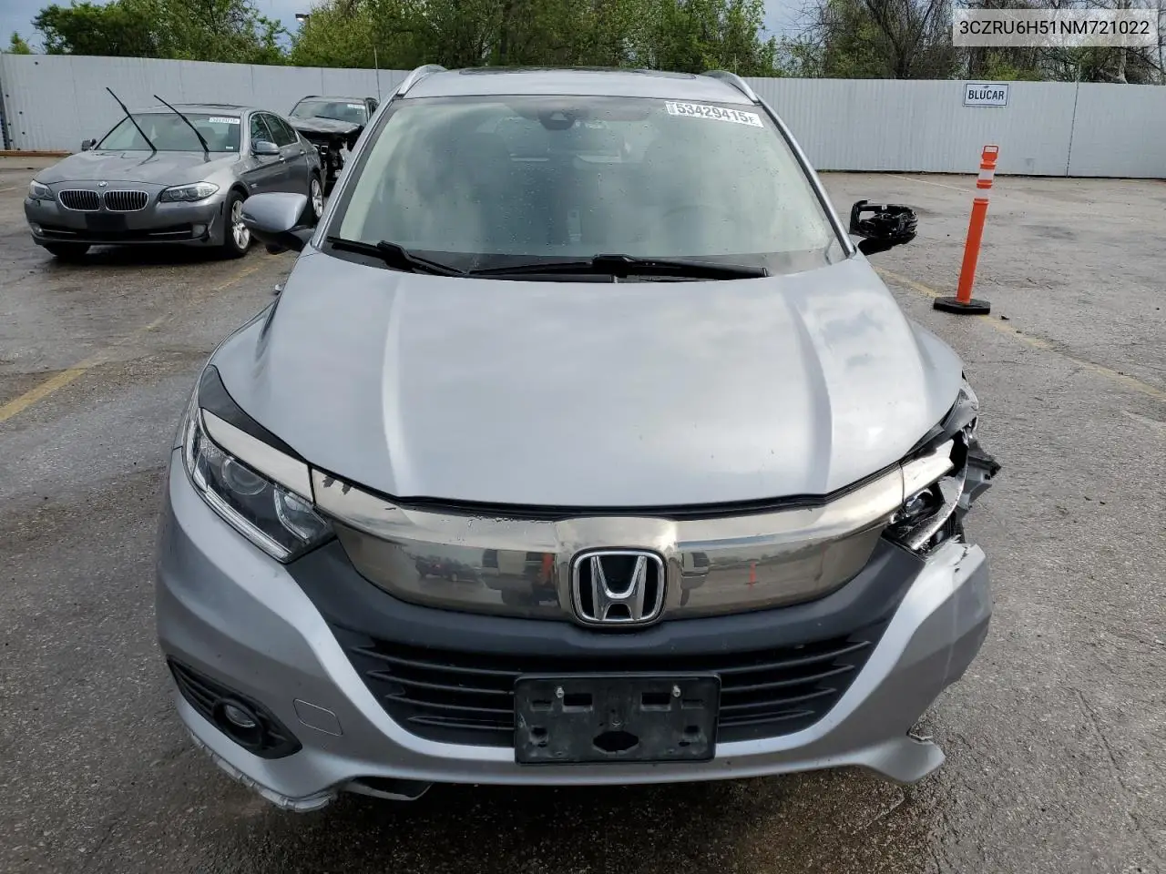 2022 Honda Hr-V Ex VIN: 3CZRU6H51NM721022 Lot: 53429415