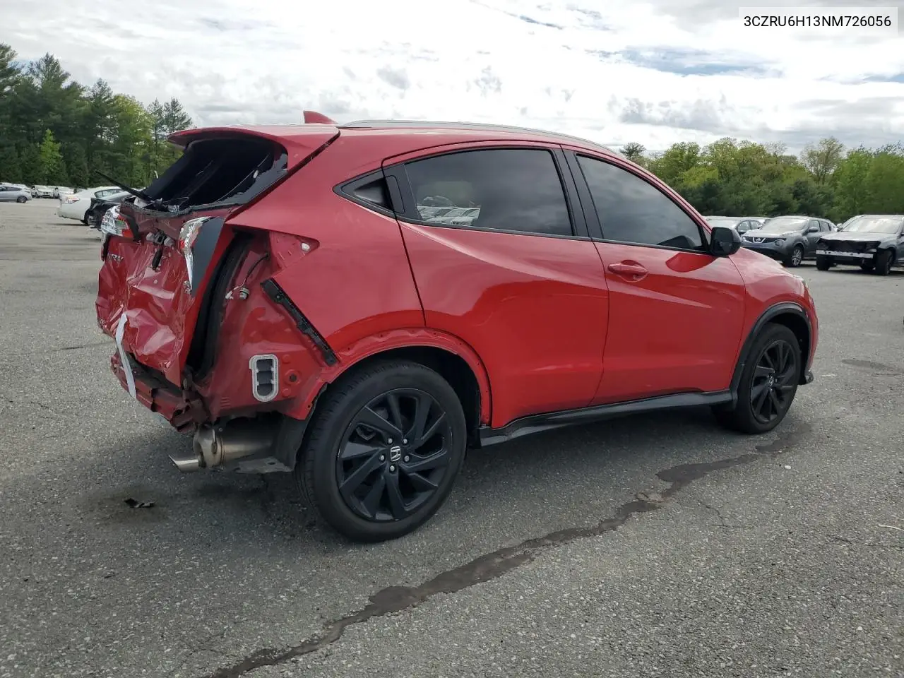 2022 Honda Hr-V Sport VIN: 3CZRU6H13NM726056 Lot: 56520405