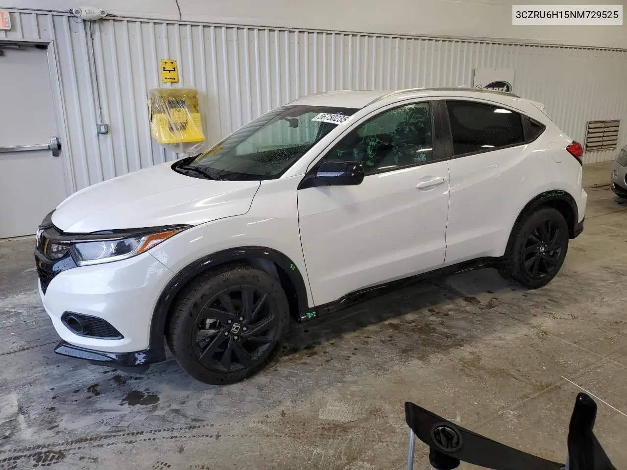 2022 Honda Hr-V Sport VIN: 3CZRU6H15NM729525 Lot: 56750235