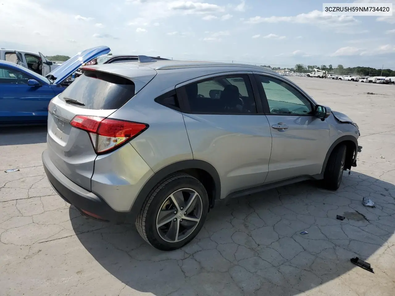 2022 Honda Hr-V Ex VIN: 3CZRU5H59NM734420 Lot: 56995495
