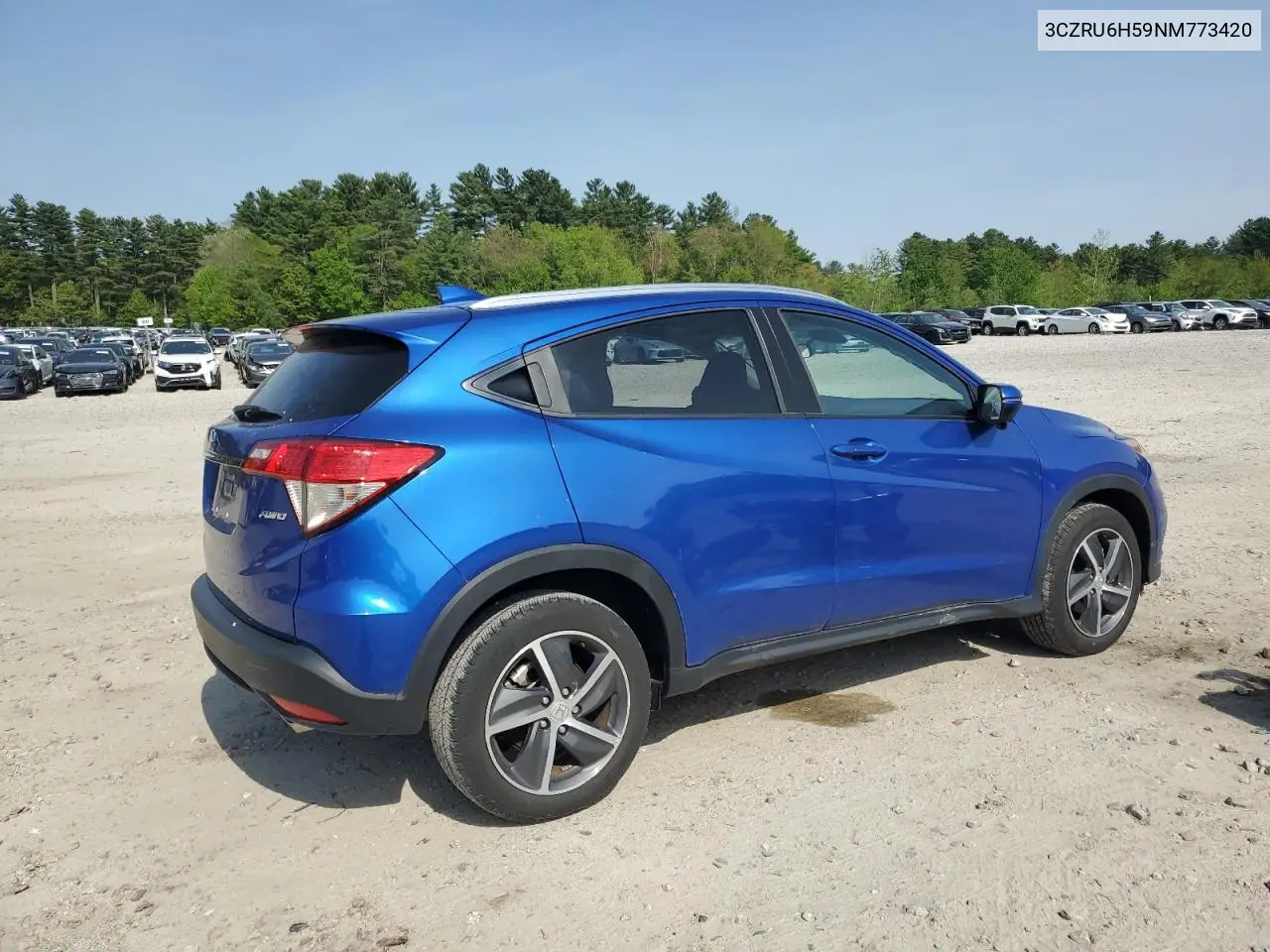 2022 Honda Hr-V Ex VIN: 3CZRU6H59NM773420 Lot: 57054735