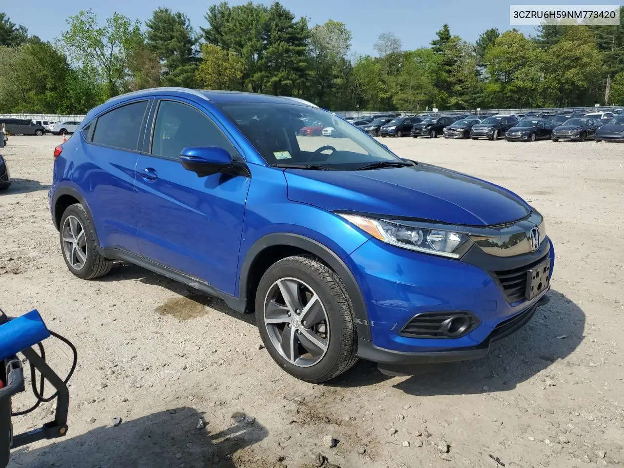 2022 Honda Hr-V Ex VIN: 3CZRU6H59NM773420 Lot: 57054735