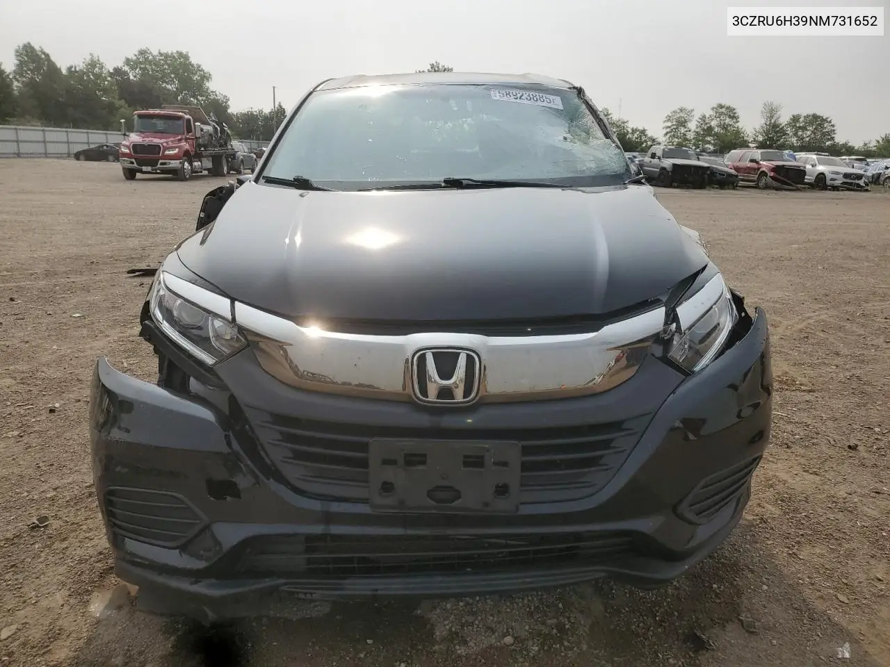 2022 Honda Hr-V Lx VIN: 3CZRU6H39NM731652 Lot: 58923885