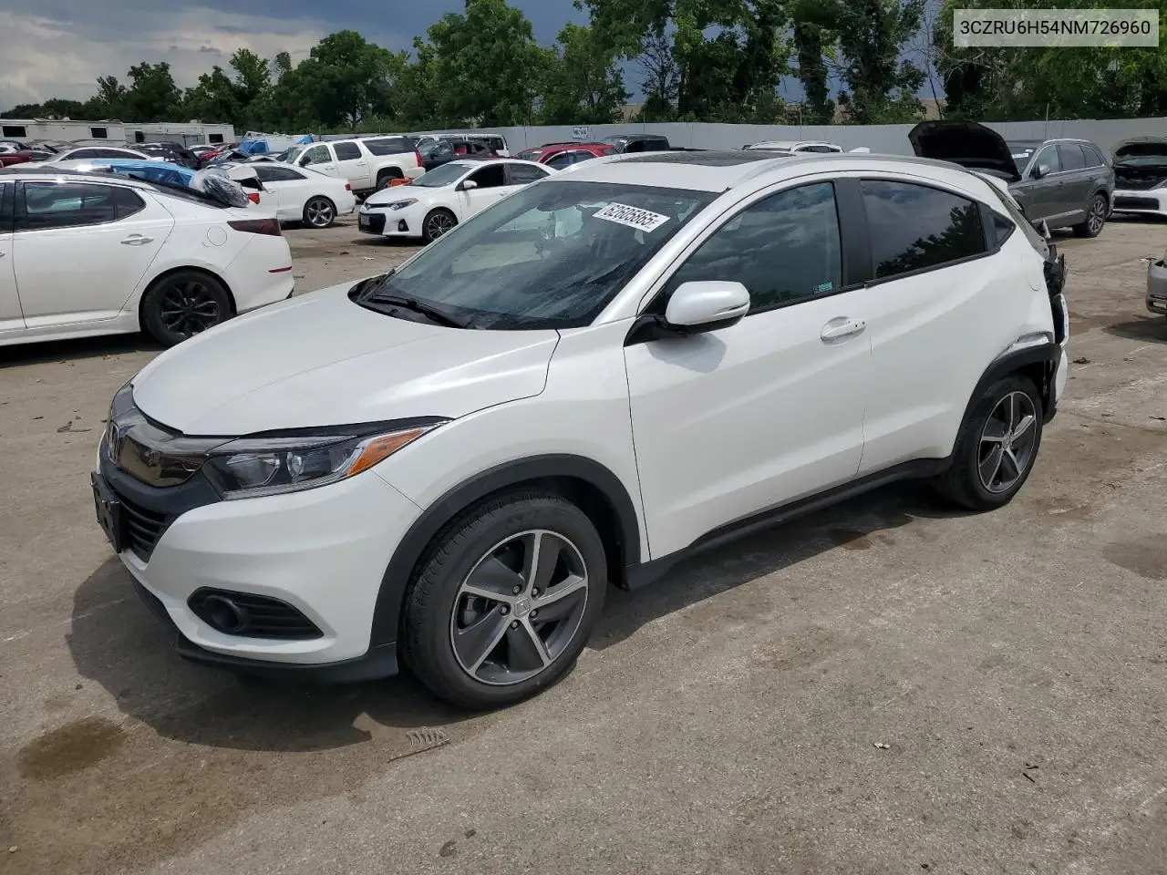 2022 Honda Hr-V Ex VIN: 3CZRU6H54NM726960 Lot: 62605865