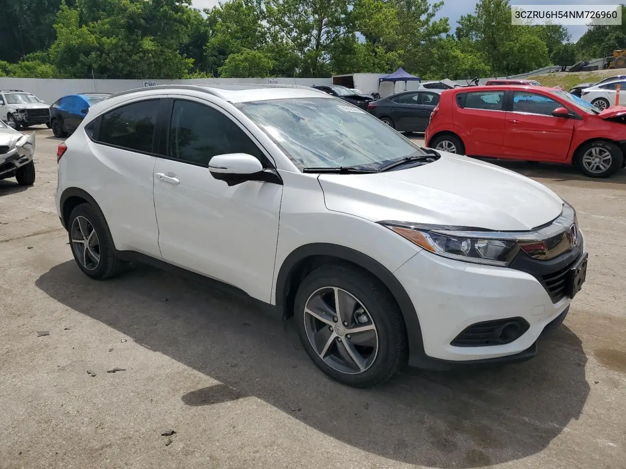 2022 Honda Hr-V Ex VIN: 3CZRU6H54NM726960 Lot: 62605865