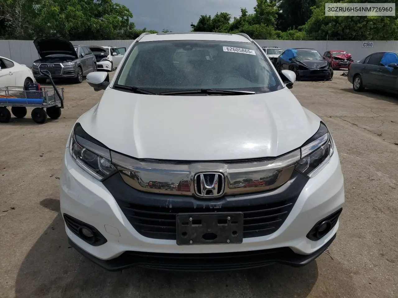 2022 Honda Hr-V Ex VIN: 3CZRU6H54NM726960 Lot: 62605865