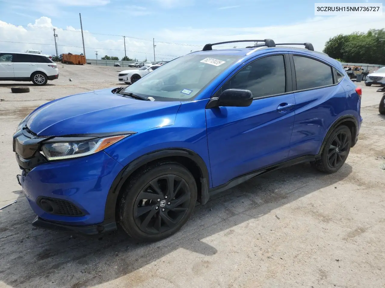 2022 Honda Hr-V Sport VIN: 3CZRU5H15NM736727 Lot: 62713435