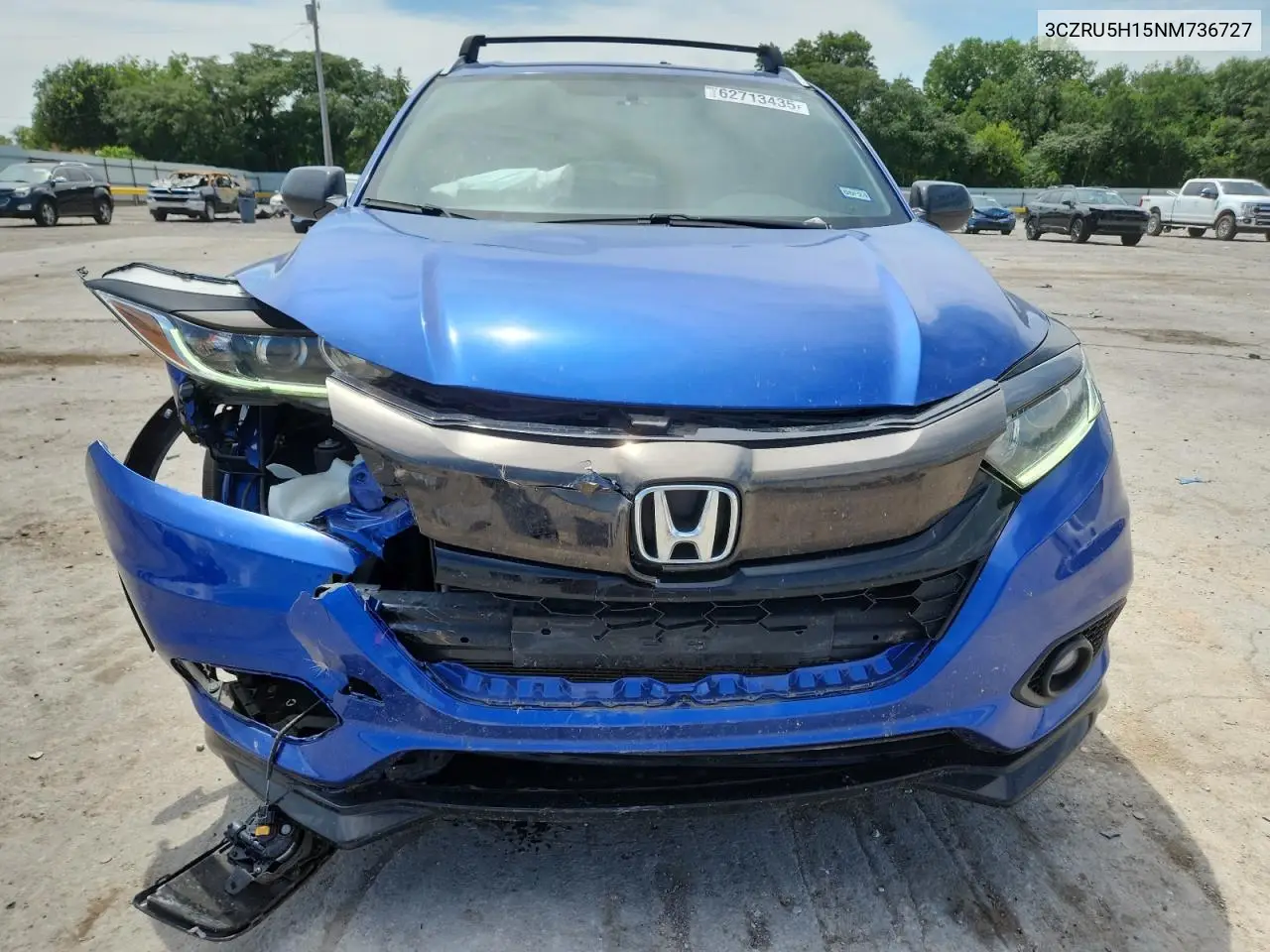 2022 Honda Hr-V Sport VIN: 3CZRU5H15NM736727 Lot: 62713435