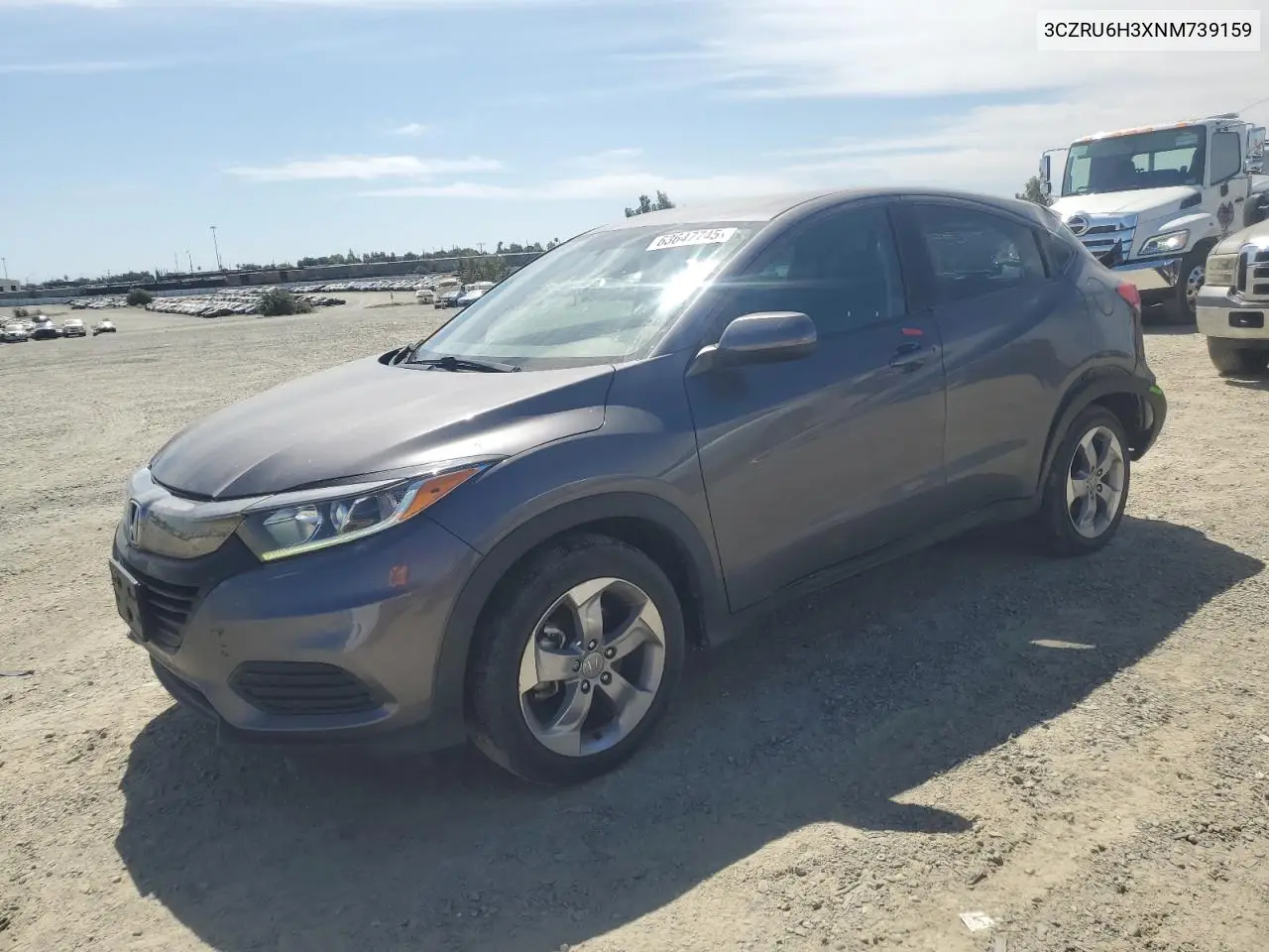 2022 Honda Hr-V Lx VIN: 3CZRU6H3XNM739159 Lot: 63647745