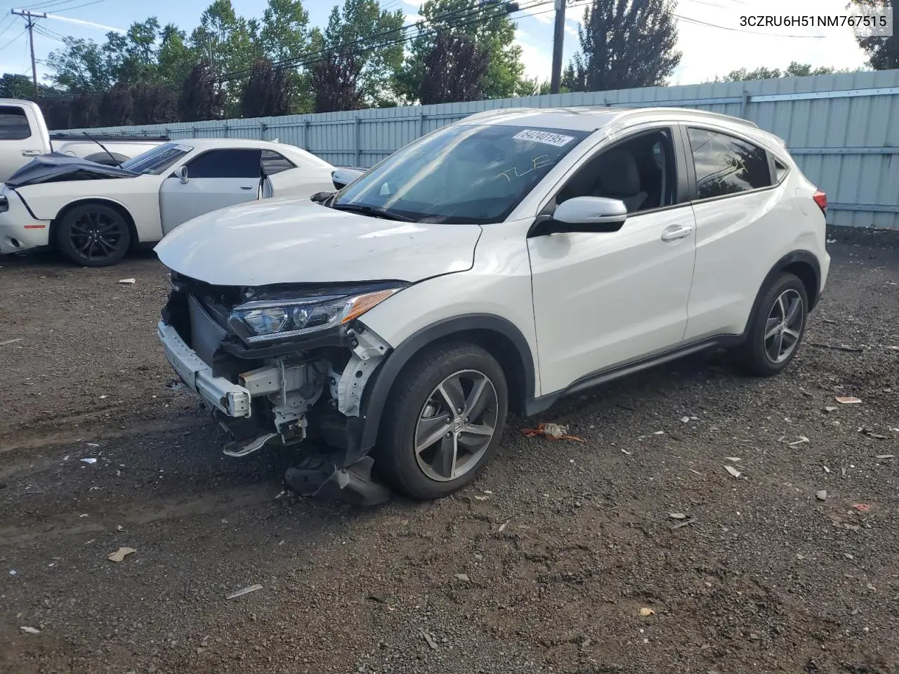 2022 Honda Hr-V Ex VIN: 3CZRU6H51NM767515 Lot: 64240195