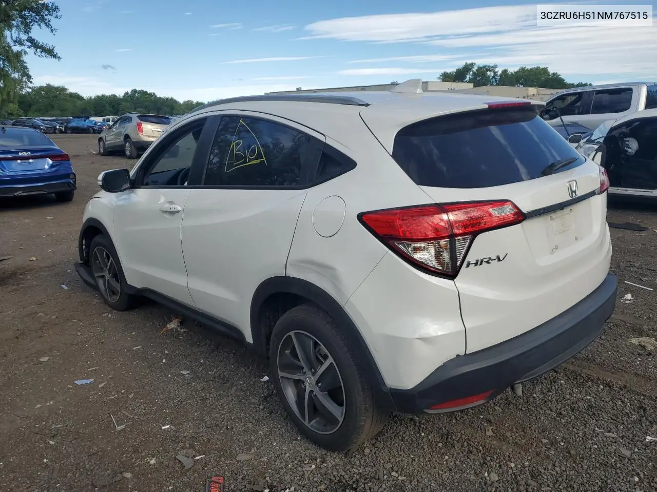 2022 Honda Hr-V Ex VIN: 3CZRU6H51NM767515 Lot: 64240195