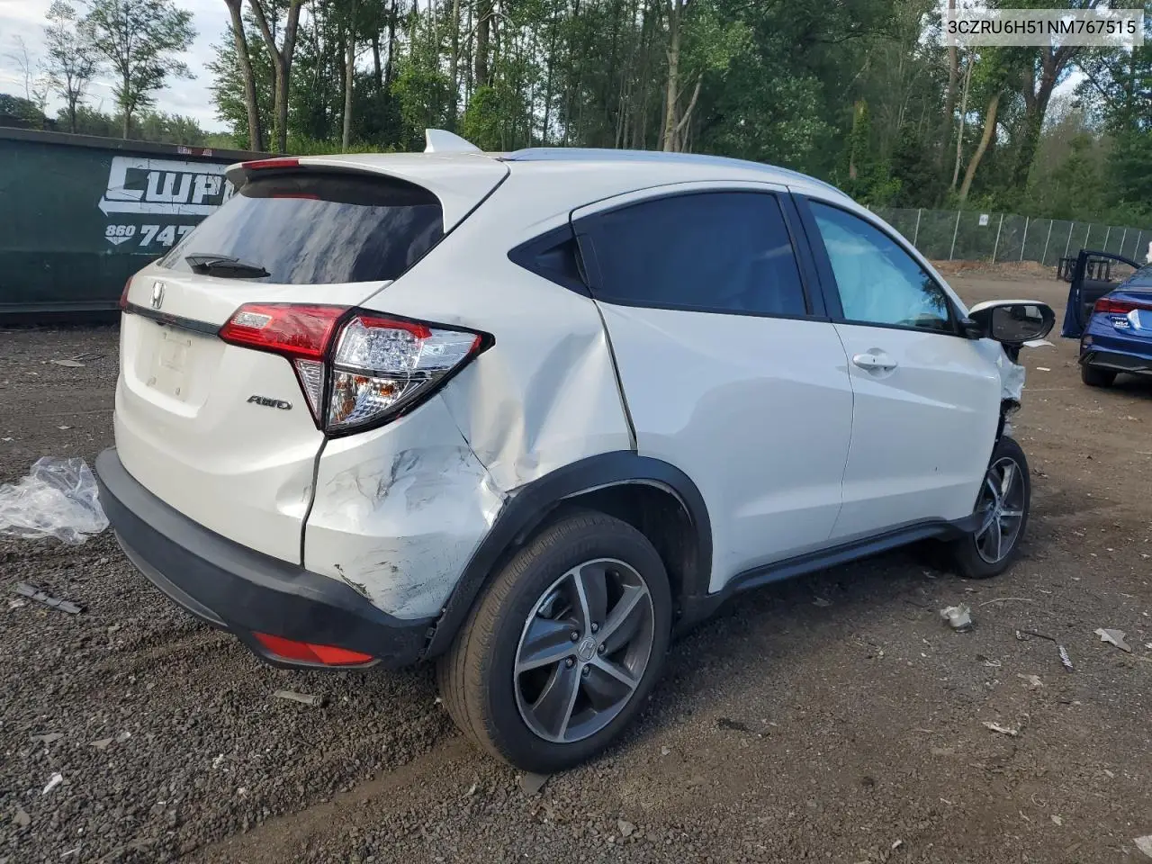 2022 Honda Hr-V Ex VIN: 3CZRU6H51NM767515 Lot: 64240195