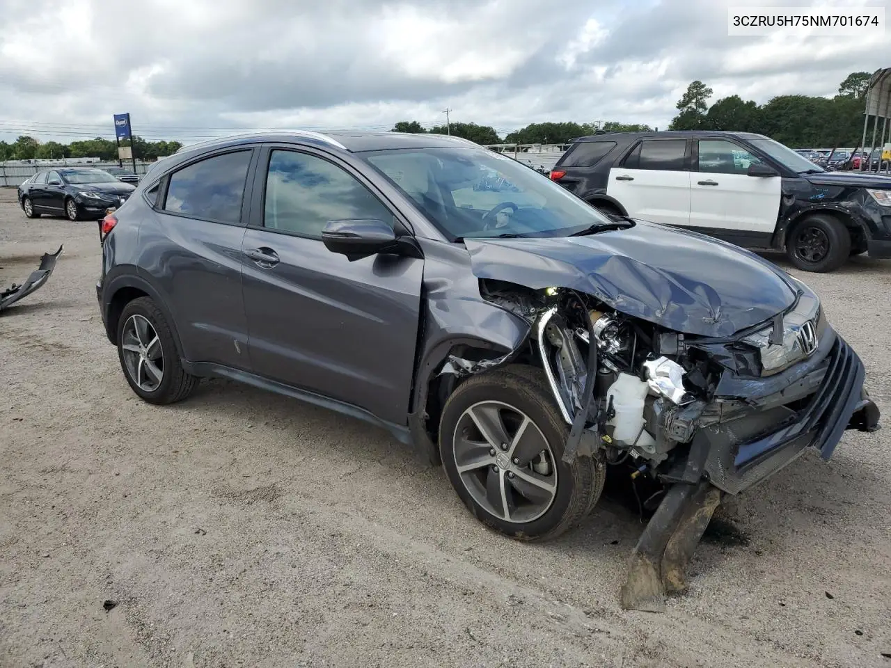 2022 Honda Hr-V Exl VIN: 3CZRU5H75NM701674 Lot: 64885915