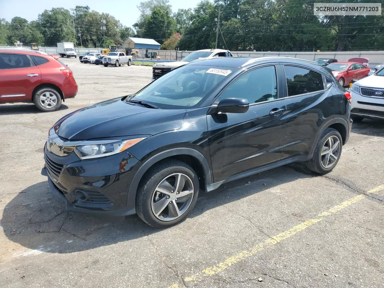 2022 Honda Hr-V Ex VIN: 3CZRU6H52NM771203 Lot: 65150945
